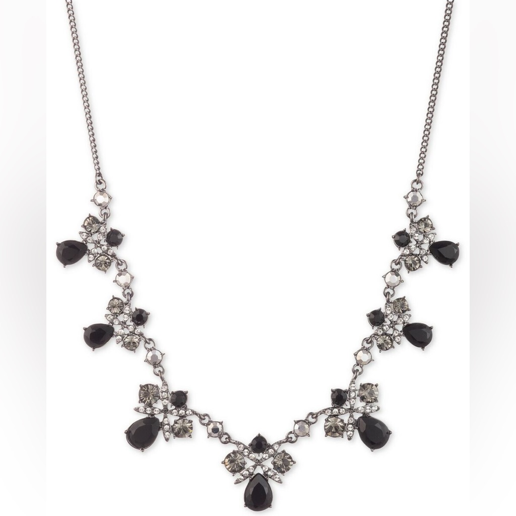 Givenchy | Hematite-Tone Crystal Frontal Necklace